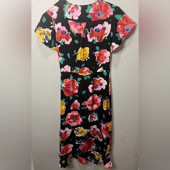 Who What Wear Floral Wrap Dress Small Ruffle - Picture 2 of 8